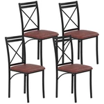 Vecelo Metal Dining Chairs Set Of 4 Steel Legs And Pu Leather Cushion Seats For New. Price: $171.78.