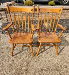 Ethan Allen Heirloom Nutmeg Maple Arrow Back Dining Arm Chair 10-6060A (X2) Used. Price: $400.00.