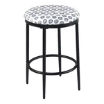 Homepop 24.5" Modern Metal & Fabric Upholstered Counter Stool In Multi-color New. Price: $78.99.