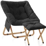 Kasunpul Comfy Saucer Chair, Foldable Living Room Chairs, Soft Faux Fur Loung... New. Price: $121.39.