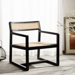 Safavieh Lula Cane Accent Chair Black / Natural New. Price: $307.99.
