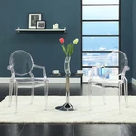 Modway Transparent Modern Crystal Dining Accent Armchair Clear New. Price: $231.75.