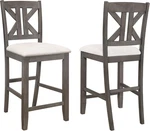 Coaster Home Furnishings - Athens Set Of 2 Counter Chair With Wooden Frame, Ge New. Price: $425.52.