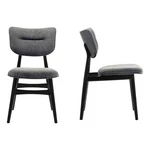 Pemberly Row Solid Wood Dining Chairs Gray Fabric Upholstery (set Of 2) New. Price: $304.79.