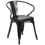 Bowery Hill Metal Dining Arm Chair Black New. Price: $137.99.