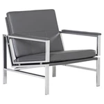 Studio Designs Home Atlas Bonded Leather Accent Arm Chair In Gray/chrome New. Price: $384.23.