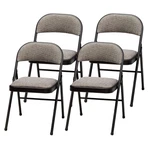 Meco Sudden Comfort Deluxe Metal Fabric Padded Folding Chair Set, Black (4 Pack) New. Price: $162.99.