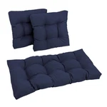 Blazing Needles Squared Solid Spun Polyester Tufted Settee Cushions Set, Of New. Price: $113.99.