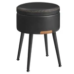 Vasagle Ekho Collection - Storage Ottoman, Vanity Chair Stool, Synthetic Leather New. Price: $76.99.