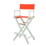 Chair Bar Height 30 White Frame Orange Canvas Casual Home New. Price: $154.99.