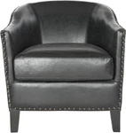 Evander Antique Black Club Chair From Mercer Collection New. Price: $708.99.