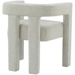 Maklaine Fabric Cream Accent Dining Chair Rounded Back New. Price: $336.99.