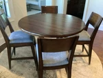 Woodbridge Furniture Dining 46 Round Counter Height Table And Chairs Used. Price: $2800.00.