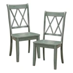 Pemberly Row 17.5" Contemporary Wood Dining Side Chair Teal Green (set Of 2) New. Price: $203.99.
