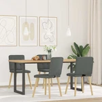 Dining Chairs 4 Pcs Dark Gray Fabric Dinner Kitchen Vidaxl New. Price: $114.99.