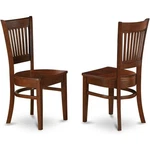 Kitchen Dining - Slat Back Wood Seat Chairs, Set Of 2, Espresso New. Price: $144.26.