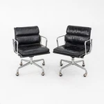 1979 Herman Miller Eames Soft Pad Management Desk Chair Black Leather 4X Avail Used. Price: $2200.00.