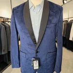 New Shawl Collar One Button Velvet Dinner Jacket 42R Slim Dobell Poly. Price: $91.95.