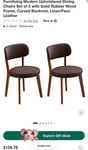 Furniliving 2-PIECE Faux Leather Dining Chair Set Open. Price: $110.00.