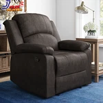 Manual Recliner Large Armchair Faux Suede Lifestyle Solutions Reynolds Espresso New. Price: $395.15.
