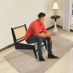 Home Bamboo Chair, Accent Comfy Chairs, 53X64X58CM, Black New. Price: $77.81.