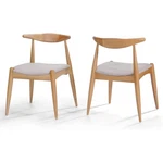 2PCS Beige Oak-finished Francie Fabric Dining Chairs By Christopher Knight Home New. Price: $273.12.