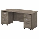 Studio 72W Bow Front Desk With Drawers Modern Hickory - Engineered Wood New. Price: $1234.99.