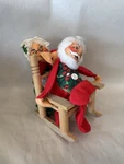 Vtg Handcrafted Annalee 1963 Doll Mr. Mrs. Claus Set Rocking Chair Christmas Used. Price: $14.99.