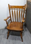 Vintage Ethan Allen Heirloom Nutmeg Maple Arrow Back Dining Arm Chair 10-6060A Used. Price: $450.00.