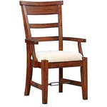 Pemberly 40"H Farmhouse Wood/fabric Chair Vintage Mocha Brown New. Price: $469.99.
