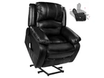 Qomotop Power Lift Faux Leather Recliner Chair - Black Open. Price: $414.79.