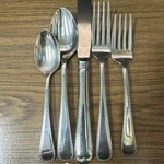 Wallace Ashcroft Stainless China Light Weight 5PC Place Set Flatware Brand New. Price: $80.00.