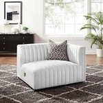 Modway Conjure Channel Tufted Upholstered Fabric Right-arm Chair In Black White New. Price: $803.00.