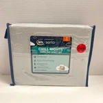 Serta Chill Nights Twin Cooling Sheet Set Light Gray New Package. Price: $19.97.