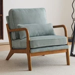 Ktaxon Accent Chair, Corduroy Upholstered Armchair With Pillow, Solid Wood New. Price: $129.00.