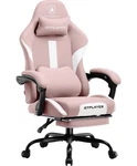 Gtplayer Pink And White Gaming Chair, Ergonomic With Armrests Wheels New. Price: $165.00.