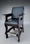 Elite Spectator Chair By Legacy Billiards Mahogany Finish Solid Wood Heavy Used. Price: $749.00.