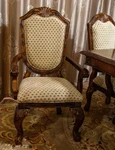 Acme Chateau De Ville Upholstered Dining Arm Chair, Elegant Cherry Finish Used. Price: $350.00.