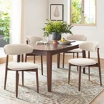 Dining Chairs Set Of 4 Wooden Upholstered Farmhouse Beige Colamy Modern Fabric New. Price: $439.99.