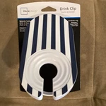 Mainstays Drink Clip Holder For Beach Lounge Chair Blue White Stripe Navy New. Price: $23.00.