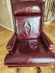 Hancock & Moore Chair Burgundy Red Hamilton Leather Office Desk Swivel Tilt Exec Used. Price: $1200.00.