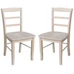 Ic International Concepts, Set Of Two Madrid Ladderback Dining Chairs, New. Price: $200.12.