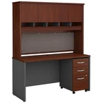 Bush Business Furniture Series 60" 3 Drawer Credenza With Hutch New. Price: $1145.86.