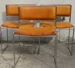 1960S Leather, Chrome Frame Stacking Chairs By Fabricius / Kastholm Preben Mcm Unspecified. Price: $3000.00.