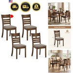 Wooden Dining Chairs Set Of 4, Upholstered Kitchen W/rubber Frame,... New. Price: $475.19.