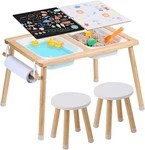 Vevor Kids Activity Table Set 2 Chairs Sand Water Play W/ Storage Bins Wooden New. Price: $60.97.