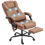 Homcom Office With Massage, Reclining Desk Chair, Brown New. Price: $159.99.