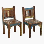 Hand Crafted Wooden Kids Home Cor Reclaimed Chairs Used. Price: $200.22.