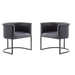 Manhattan Comfort Cosmopolitan Faux Leather Dining Chair Gray/black(set Of 2) New. Price: $769.04.