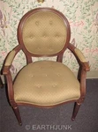Ethan Allen Elegant Upholstered Arm Chair 7112 Tufted Round Back Sale! Used. Price: $300.00.